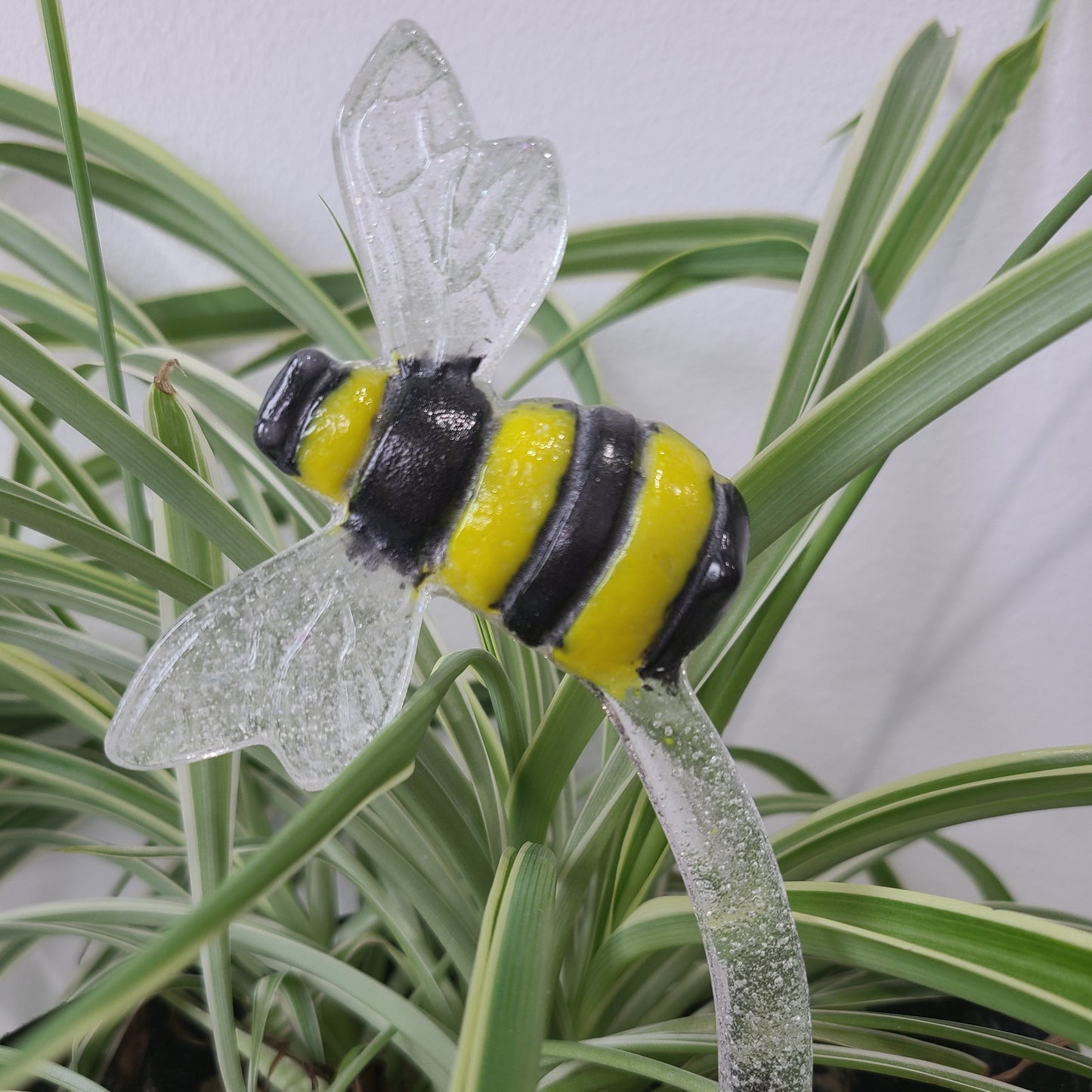 Bee Garden Stake Wings Out Flying