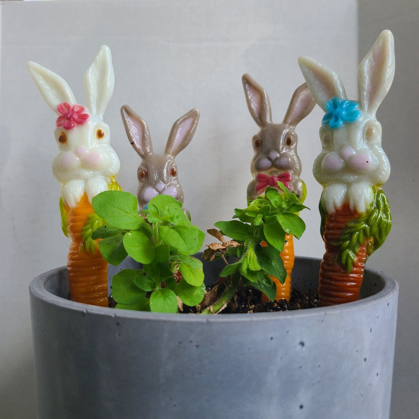 Boy Bunny Garden Stakes