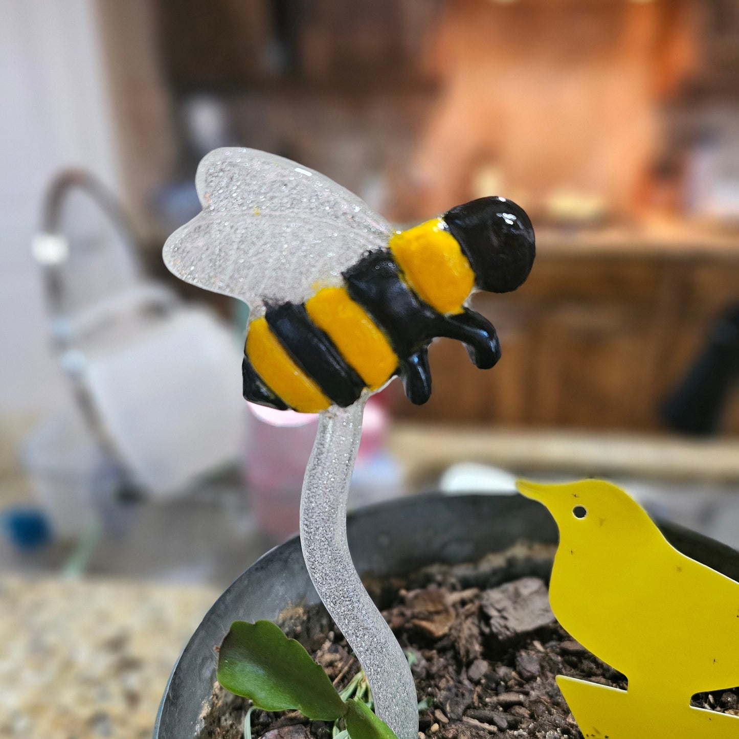 Bee Garden Stake Wings Together