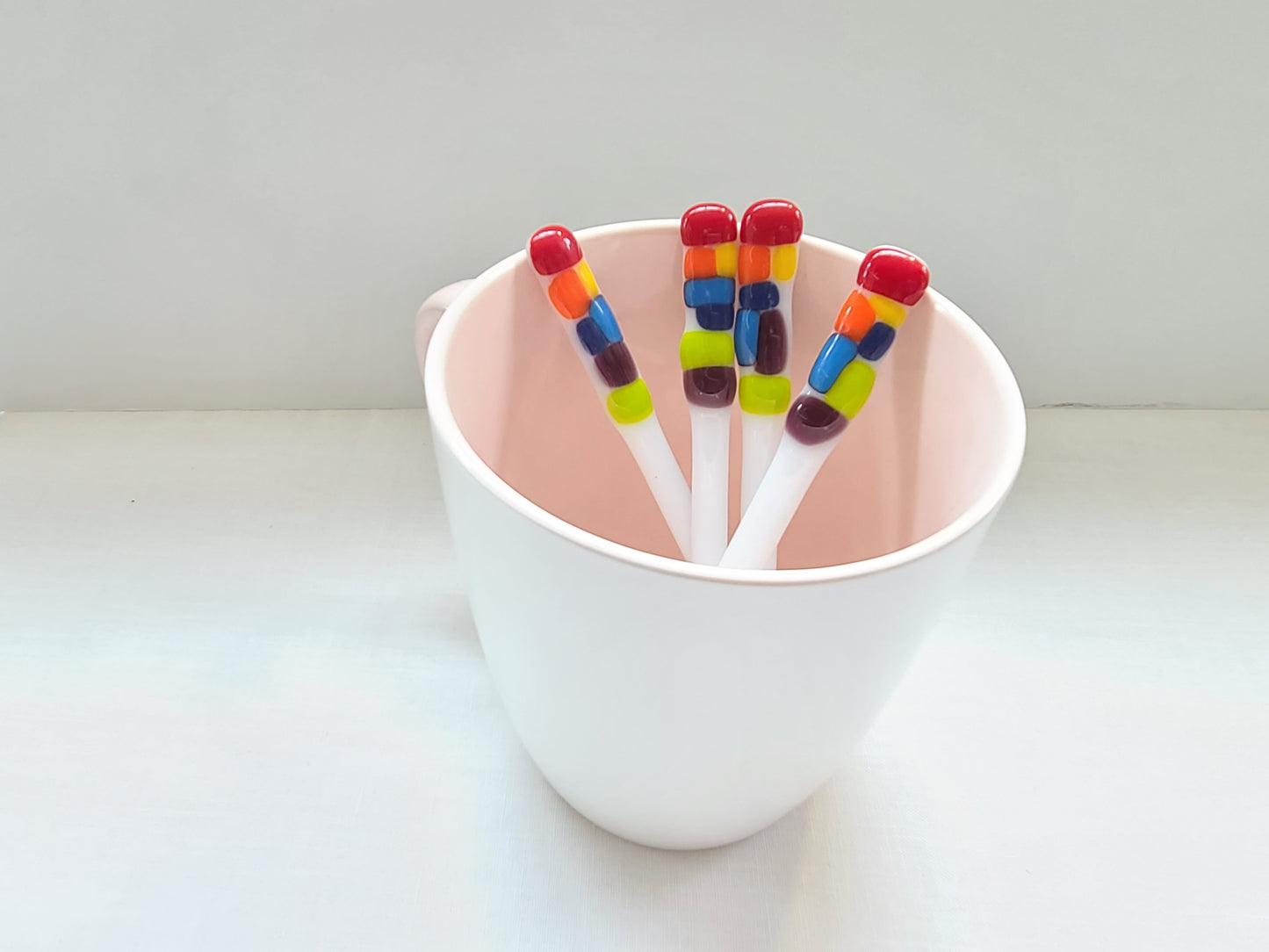 Rainbow Swizzle Sticks, Drink Stirrers 7"