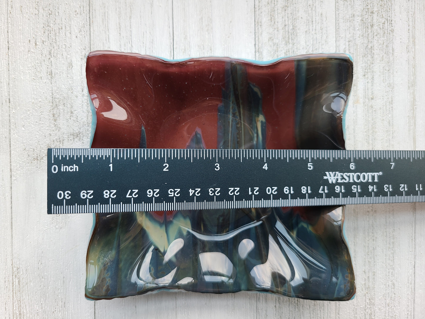 Glass Square Wavy Bowl