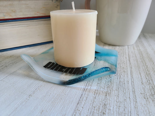 Glass Dish "Follow Your Dreams", Decorative Dish