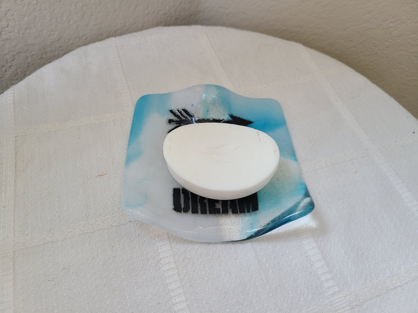 Glass Dish "Follow Your Dreams", Decorative Dish