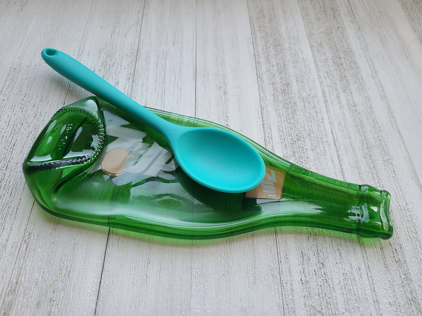 Slumped Soda Bottle, 7up Bottle