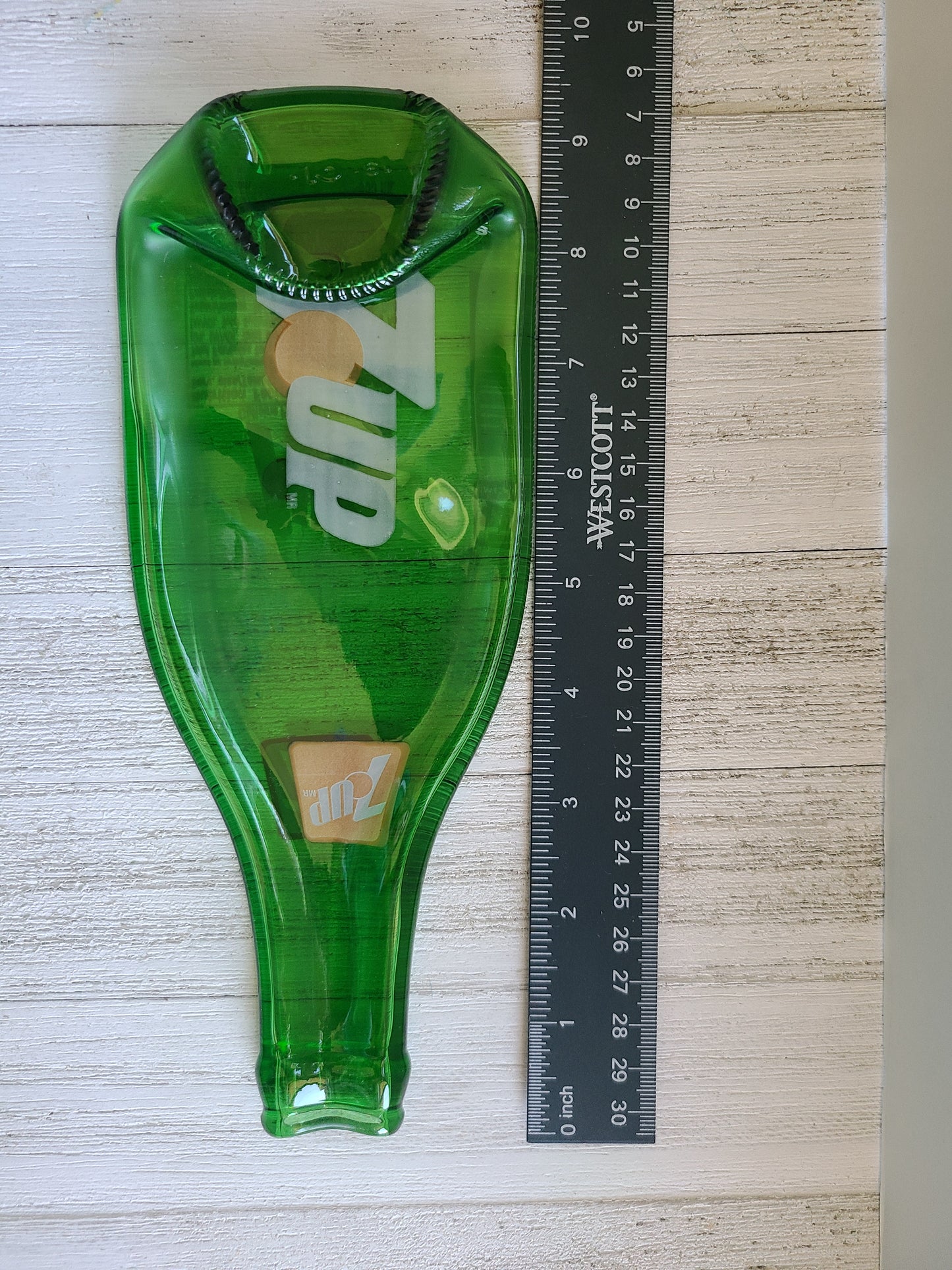 Slumped Soda Bottle, 7up Bottle