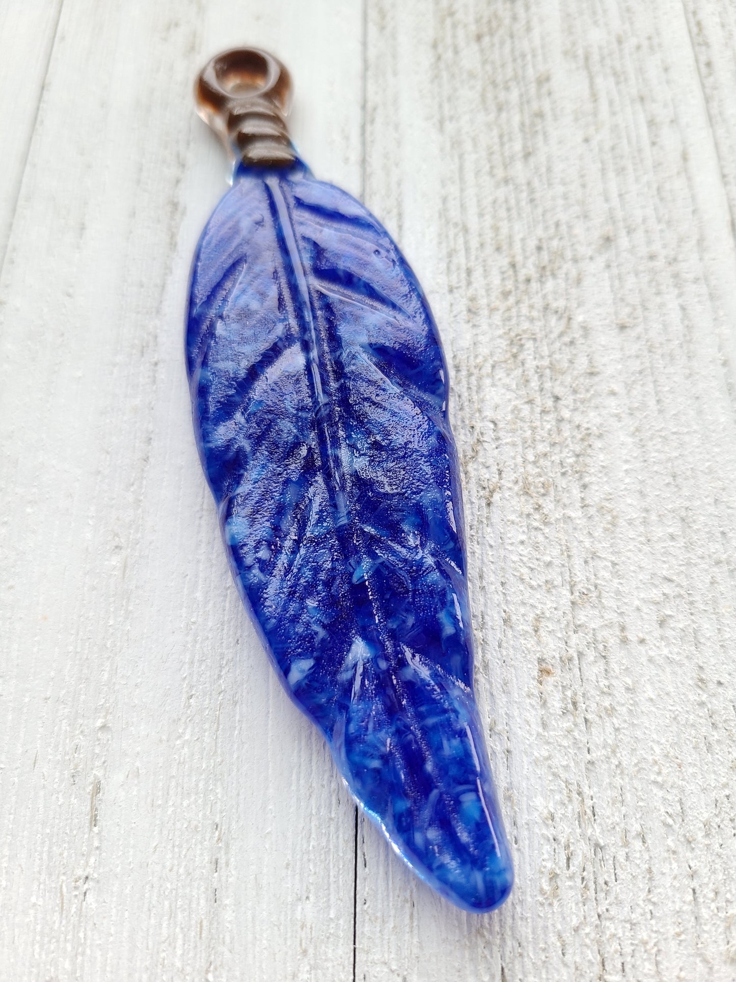 Glass Feather Ornaments, 4.5 inches