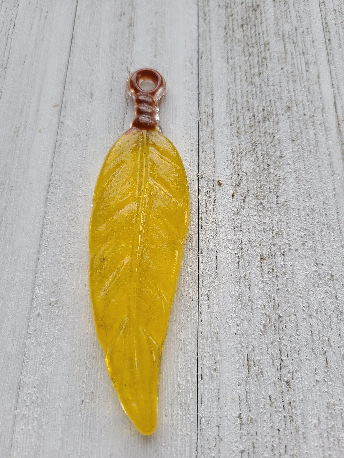 Glass Feather Ornaments, 4.5 inches
