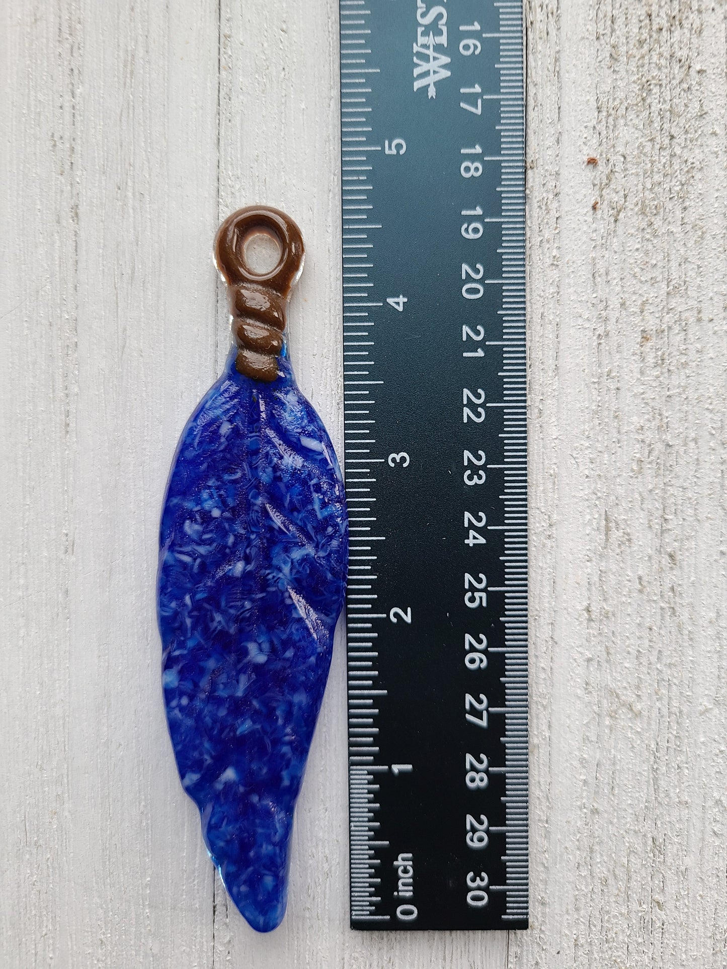 Glass Feather Ornaments, 4.5 inches