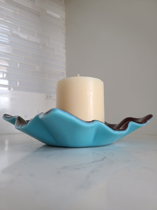 Glass Square Wavy Bowl