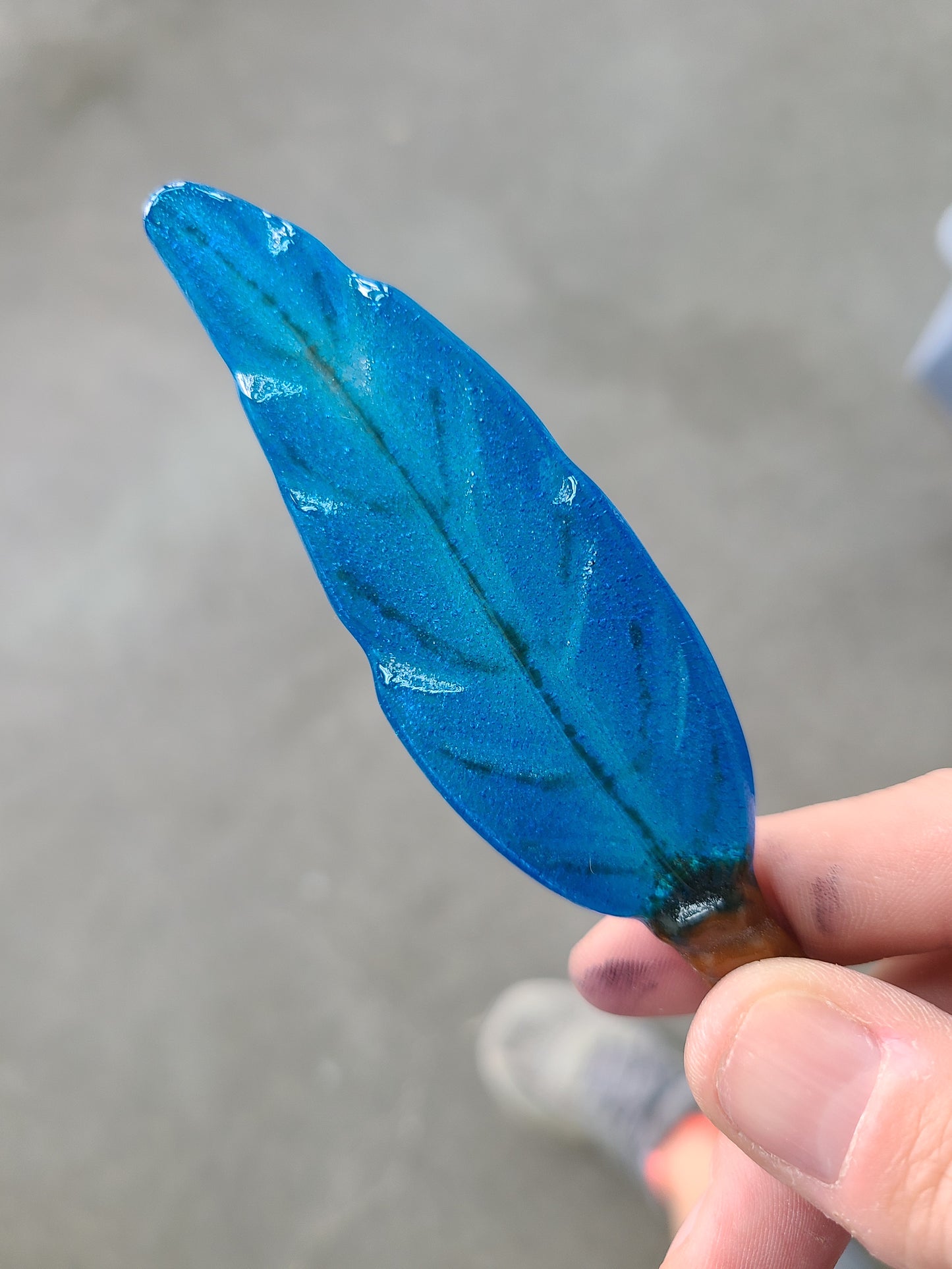 Glass Feather Ornaments, 4.5 inches
