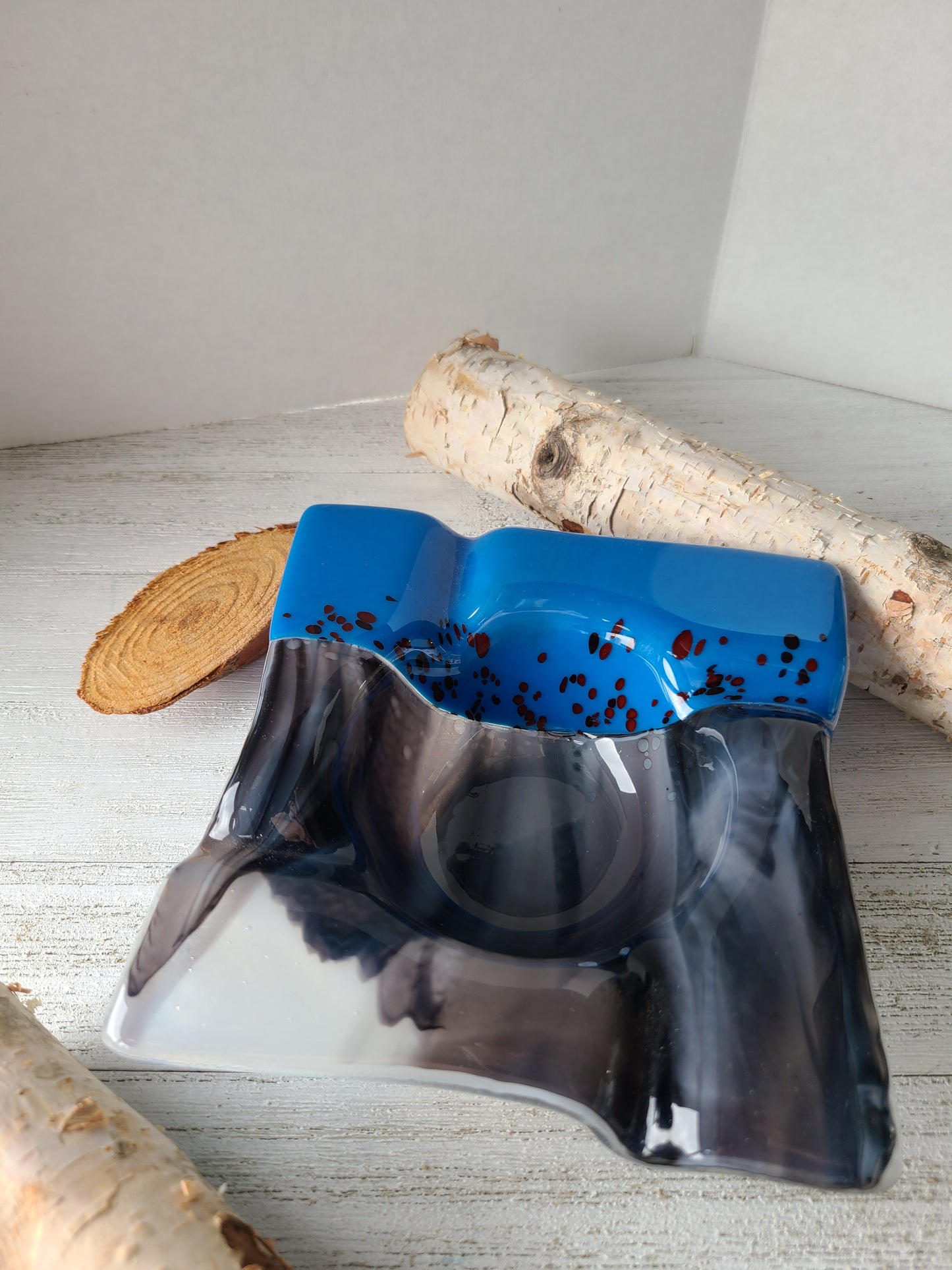 Square Glass Ashtray, Glass Bowl