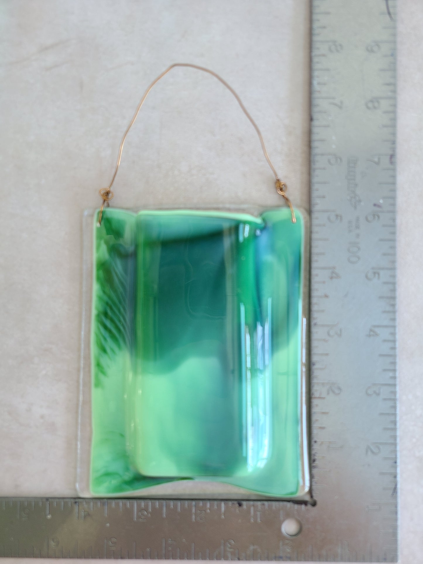 Wall Pocket Vase, Variegated Greens