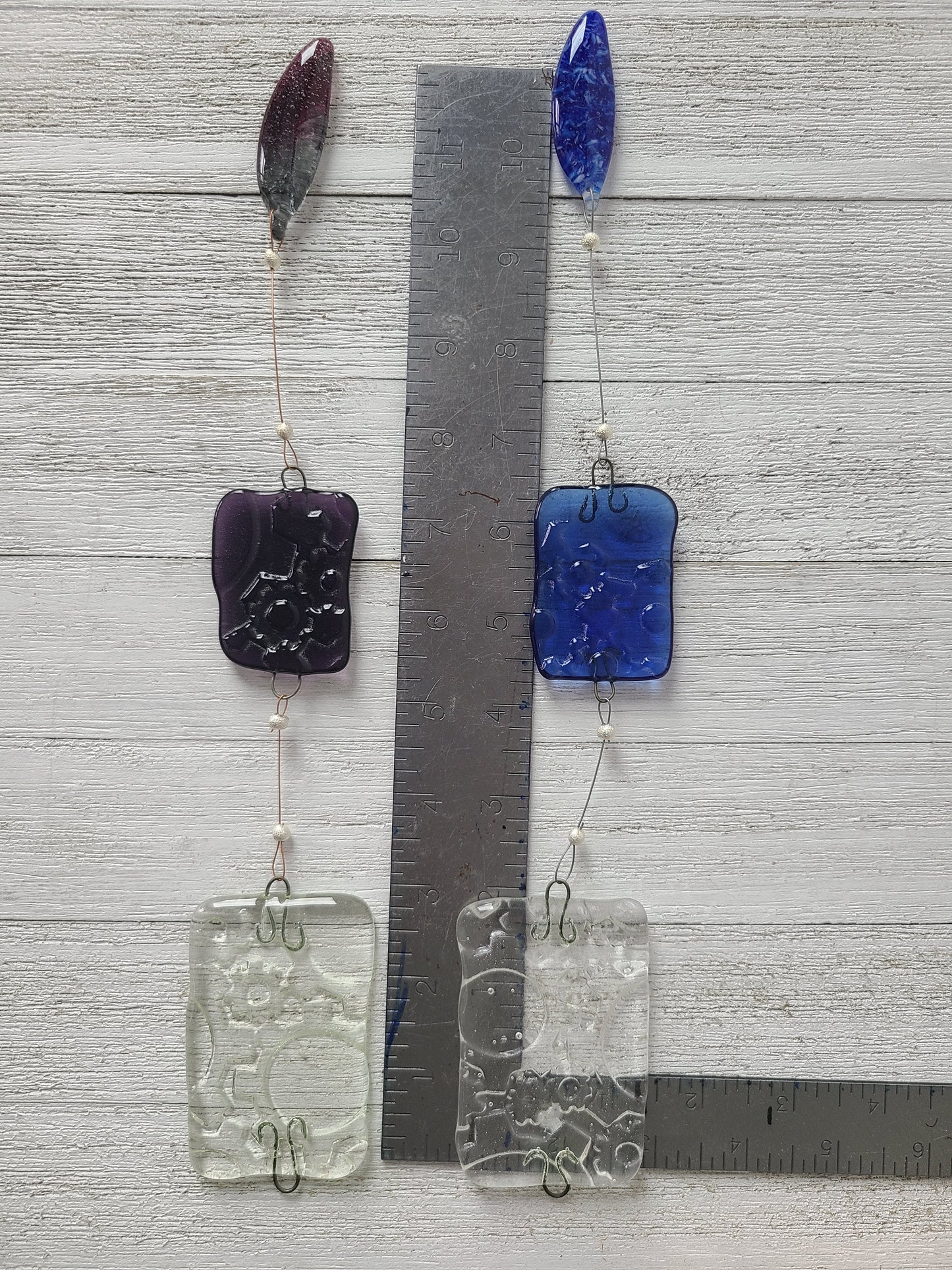 Steampunk Embossed Suncatcher, Purple Feather