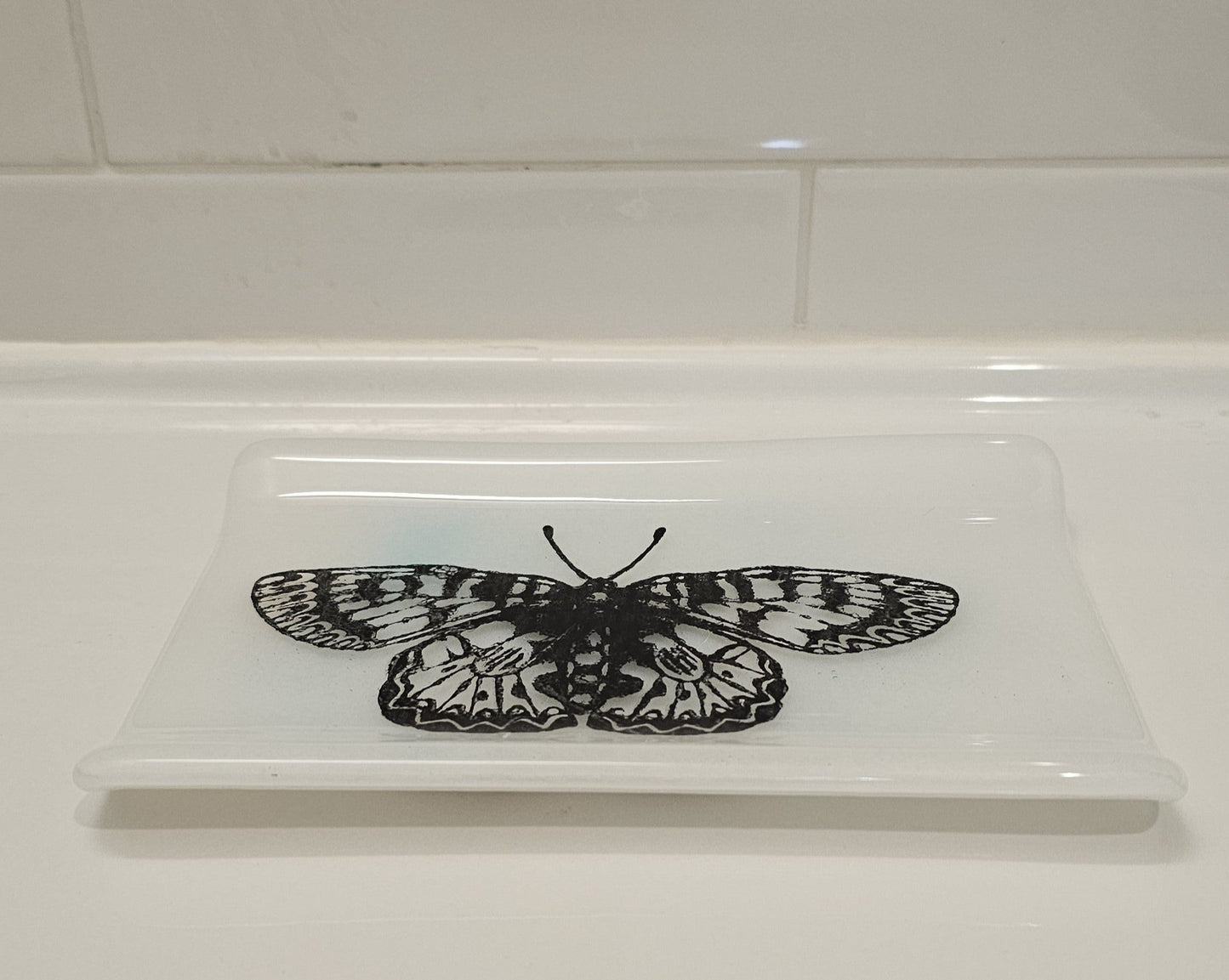 Butterfly Dish, Fused Glass Dish