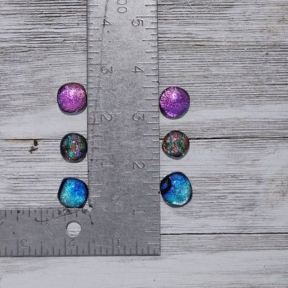 Dichroic Glass Cabochons Lot of 6