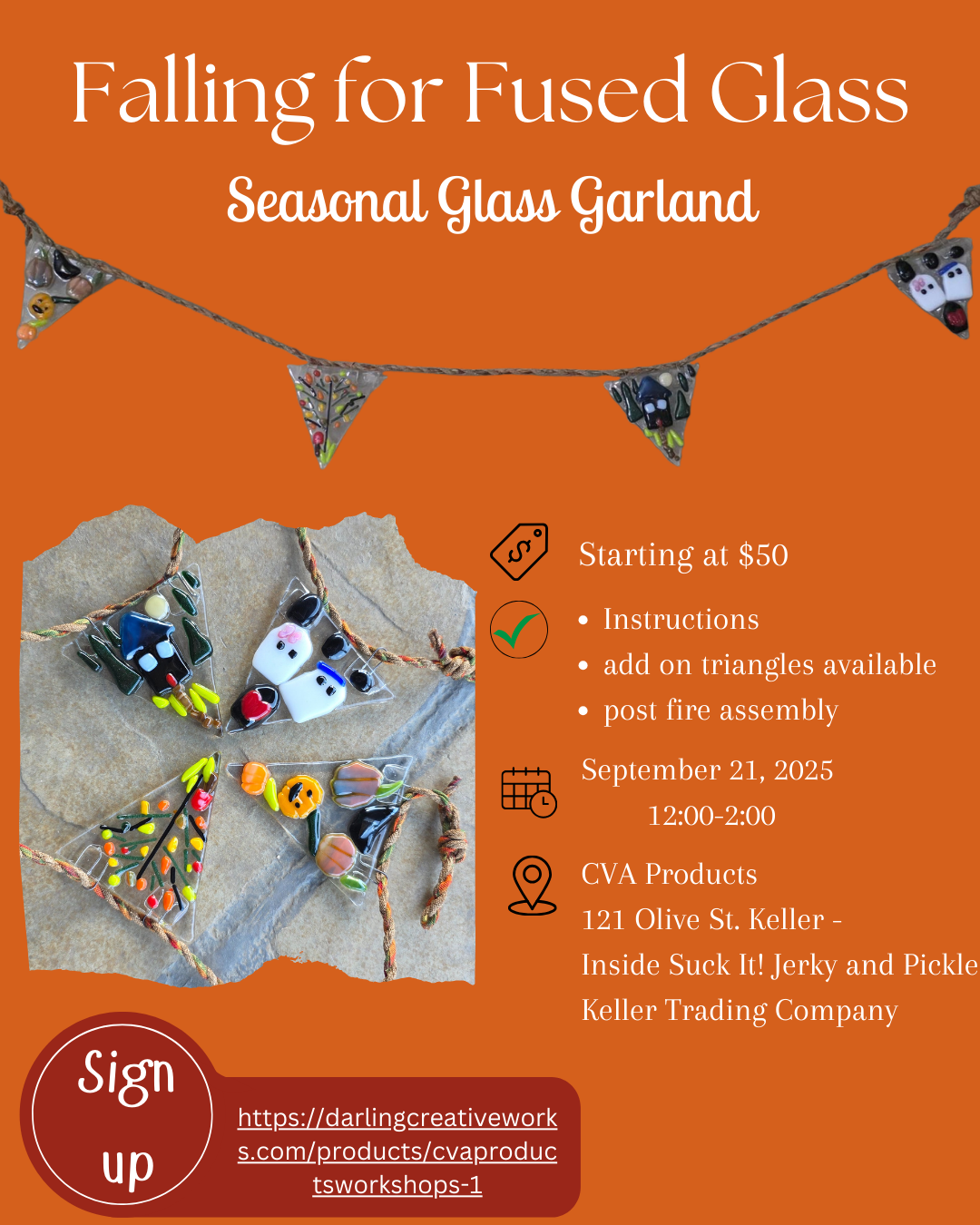 Falling For Fused Glass; Seasonal Garland