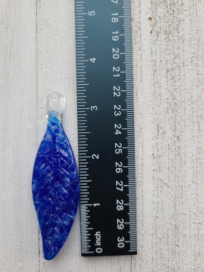 Glass Feather Ornament, 3.5 Inches