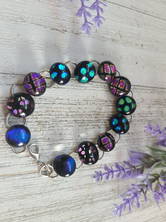 Glass Chain Linked Bracelet
