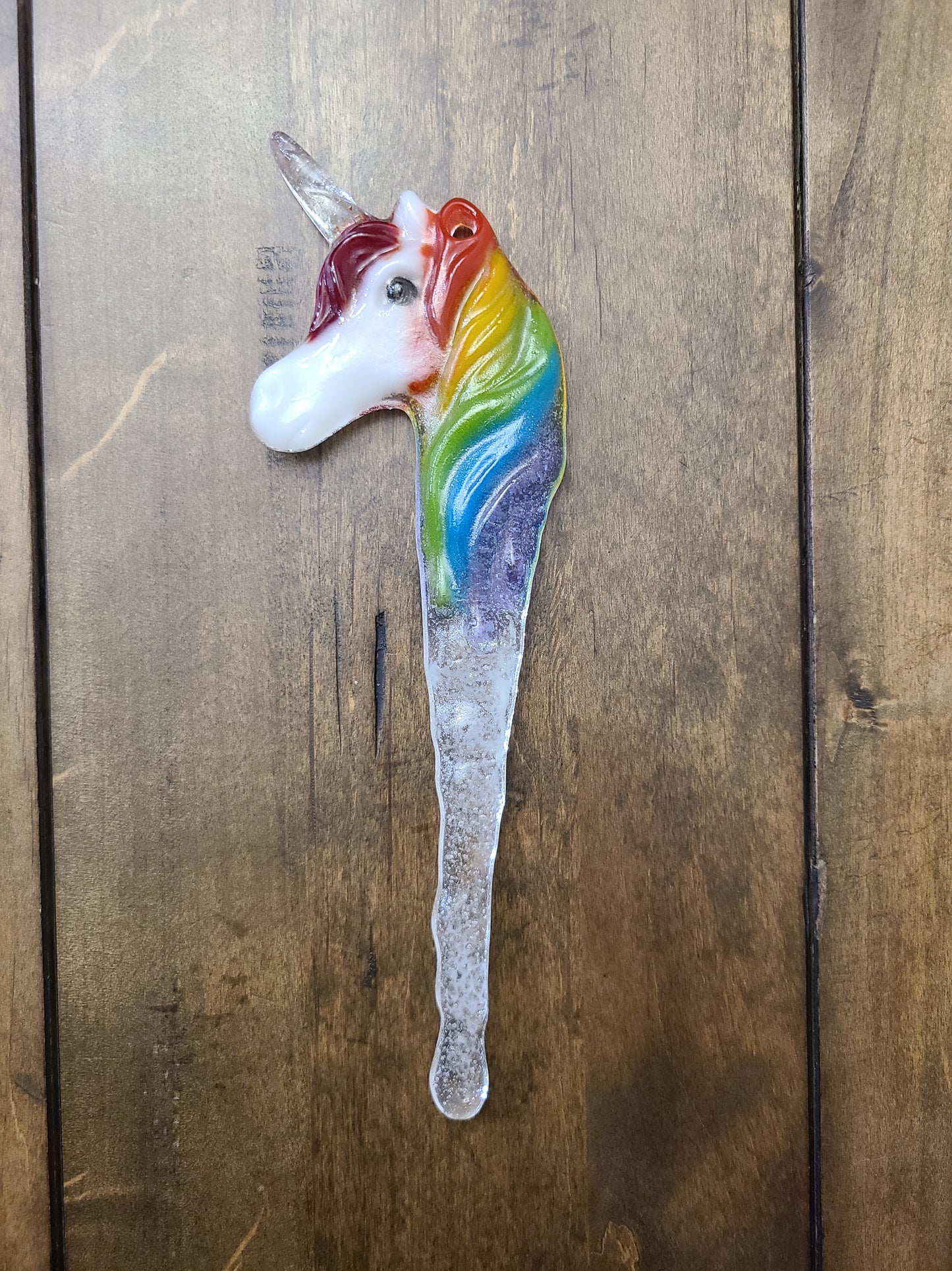 Rainbow Unicorn Ornament, Garden Stake, Hanging Ornament