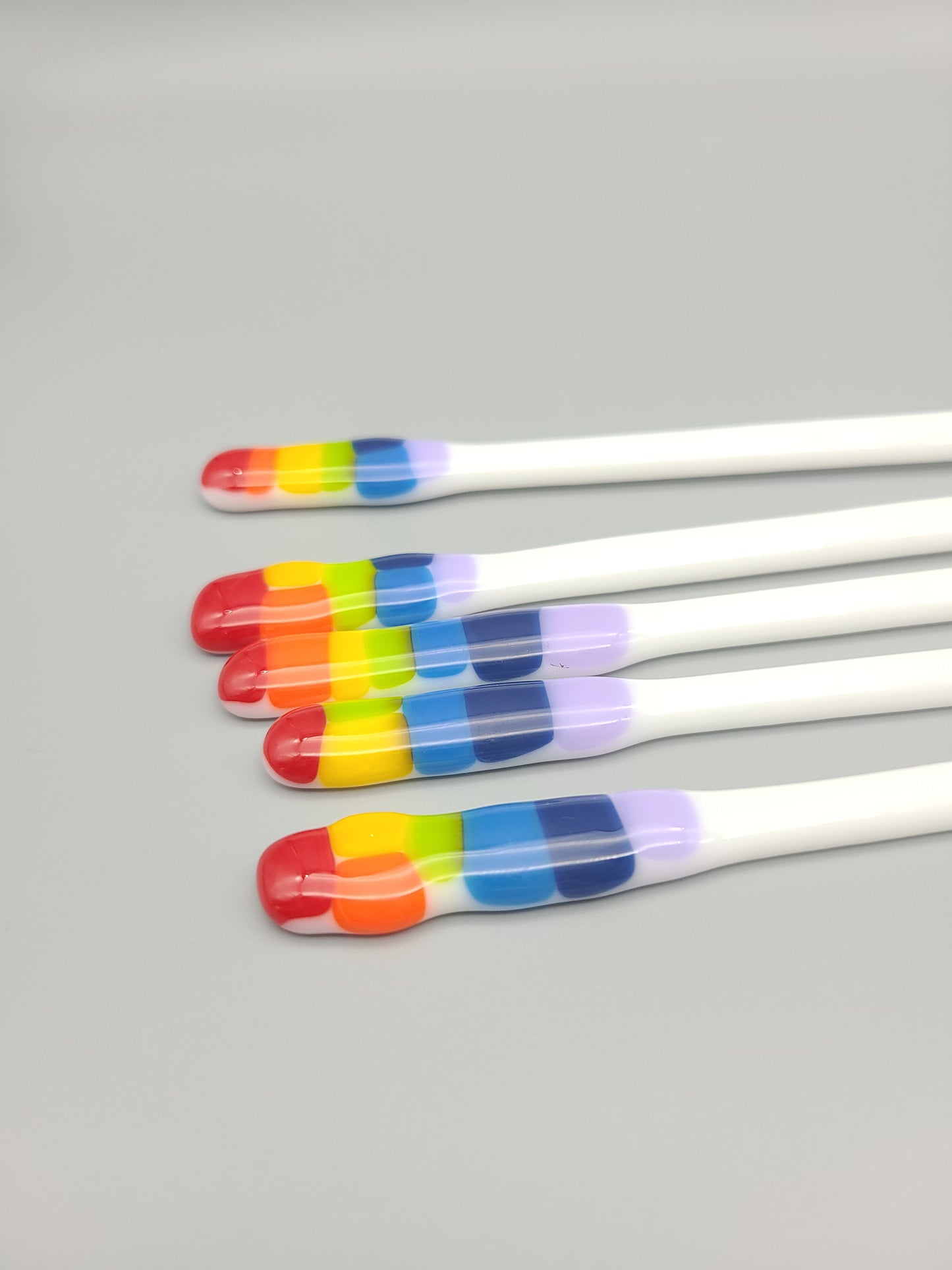 Rainbow Swizzle Sticks, Drink Stirrers 6"